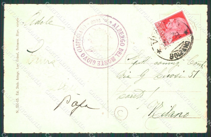 Bolzano Vipiteno Passo Giovo cartolina QZ8426 – retro