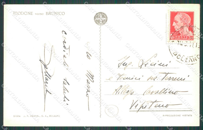 Bolzano Brunico Teodone cartolina QZ8428 – retro