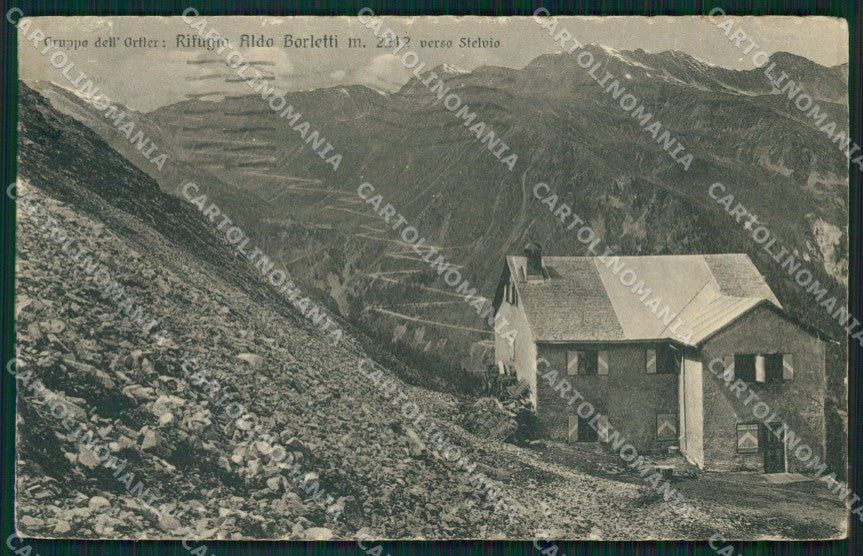 Bolzano Stelvio Rifugio Aldo Borletti PIEGA cartolina QZ8430 – fronte