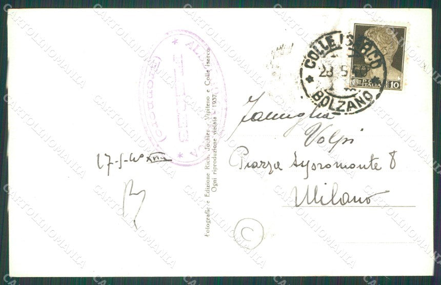 Bolzano Brennero Flères di Dentro Tribulaun Foto cartolina QZ8441 – retro