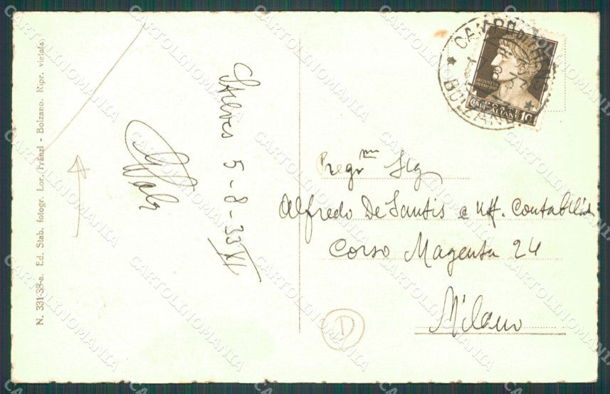 Bolzano Campo di Trens Stilves PIEGHE cartolina QZ8445 – retro