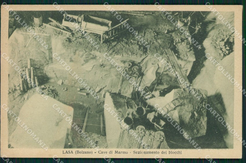 Bolzano Lasa Cave di Marmo cartolina QZ8464 – fronte