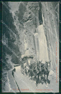 Bolzano Val d'Ega Eggentaler Strasse Diligenza Postale cartolina QZ8466 – fronte