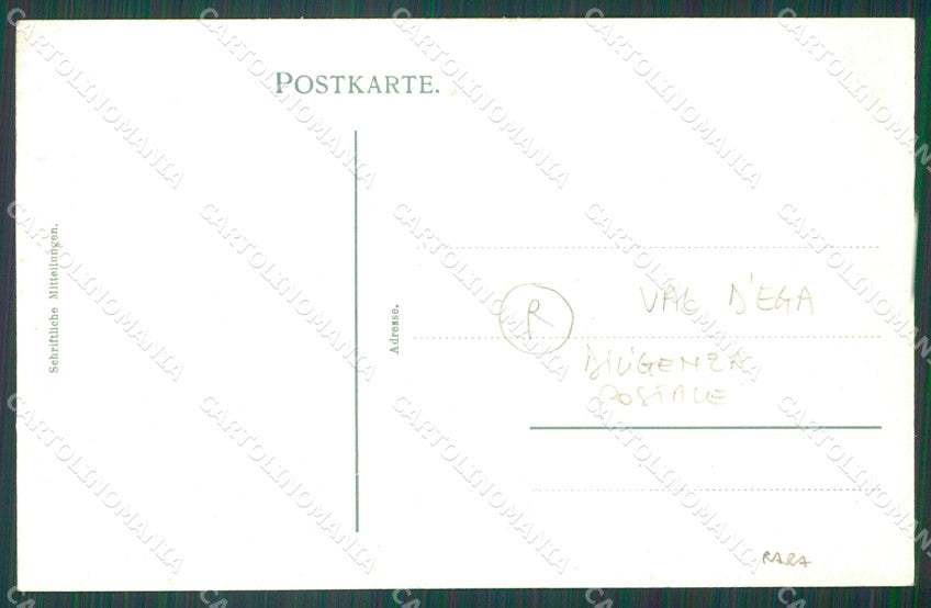 Bolzano Val d'Ega Eggentaler Strasse Diligenza Postale cartolina QZ8466 – retro