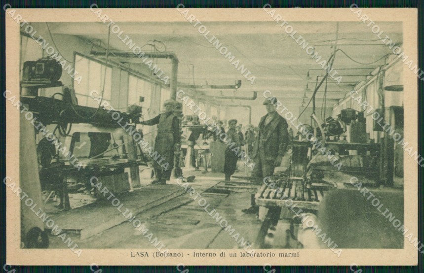 Bolzano Lasa Laboratorio Marmi cartolina QZ8468 – fronte