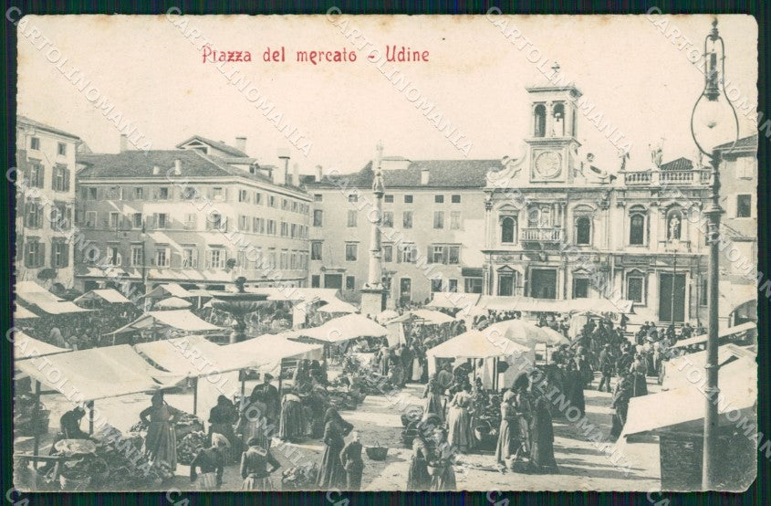 Udine Città Mercato cartolina QZ8566 – fronte