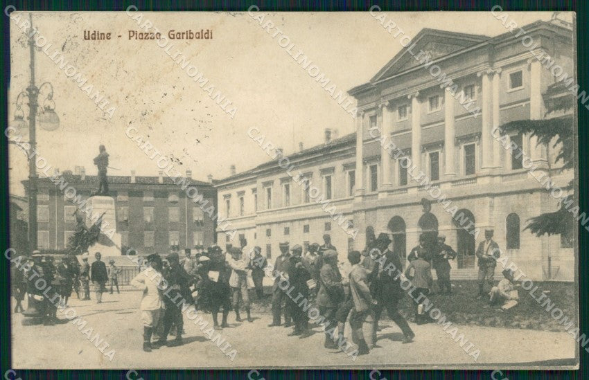 Udine Città Garibaldi REINCOLLATA cartolina QZ8581 – fronte