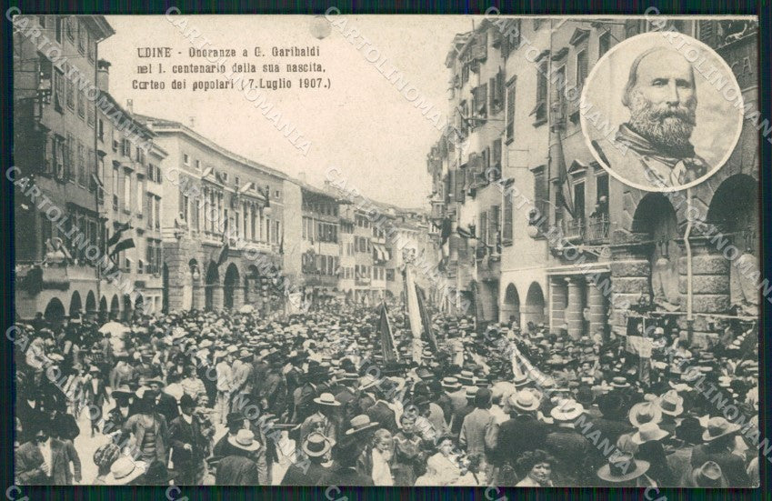 Udine Città Centenario Nascita Garibaldi Corteo cartolina QZ8601 – fronte