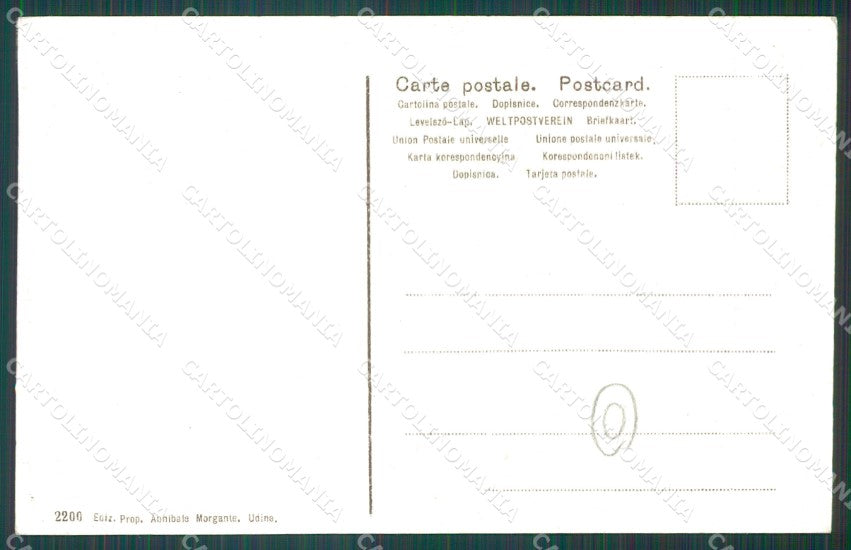 Udine Città Centenario Nascita Garibaldi Corteo cartolina QZ8601 – retro