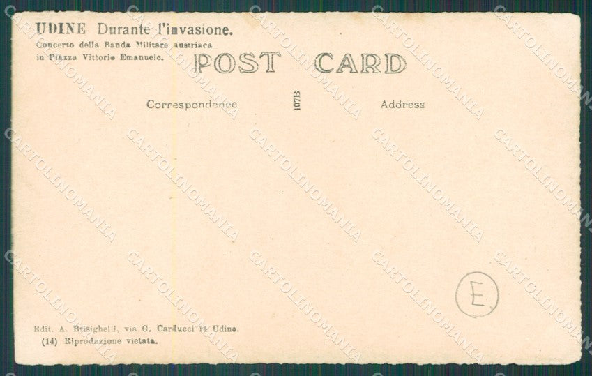 Udine Città Banda Musicale Austriaca Militari Foto cartolina QZ8620 – retro