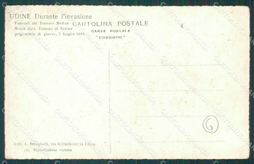 Udine Città Militari PIEGHINA Foto cartolina QZ8645 – retro