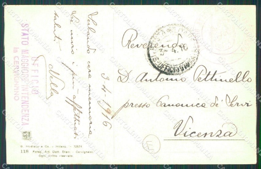 Udine Cervignano del Friuli Porto cartolina QZ8671 – retro