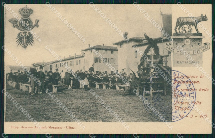 Udine Palmanova Militari cartolina QZ8715 – fronte