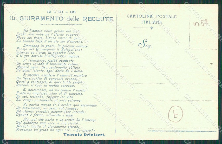 Udine Palmanova Militari Priniceri cartolina QZ8723 – retro