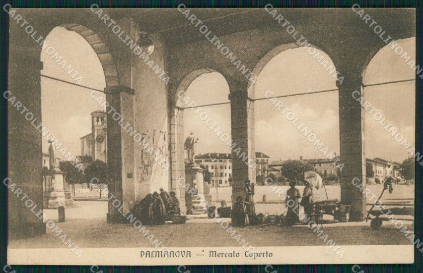 Udine Palmanova Mercato Coperto cartolina QZ8744 – fronte