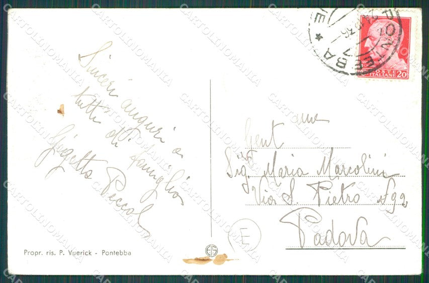 Udine Pontebba Vecchio Confine cartolina QZ8751 – retro