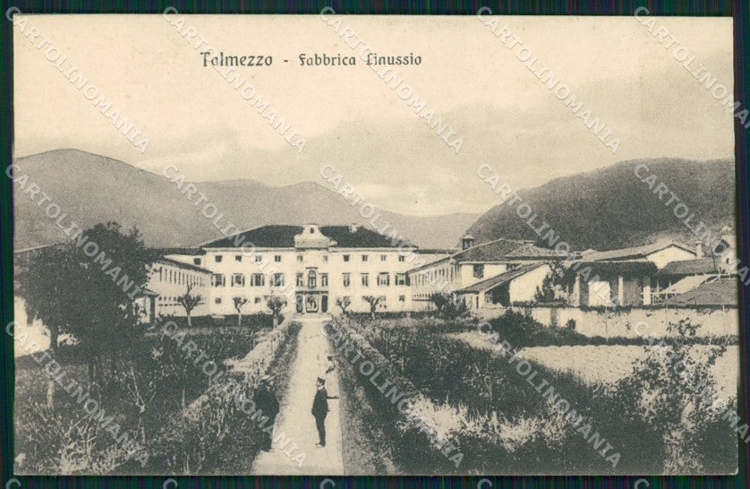 Udine Tolmezzo Fabbrica Linussio cartolina QZ8776 – fronte