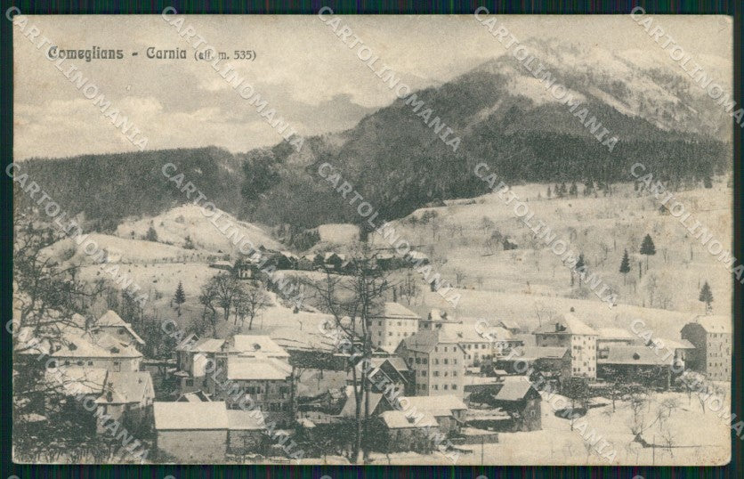 Udine Comeglians Nevicata cartolina QZ8780 – fronte