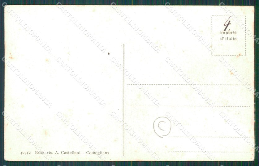 Udine Comeglians Nevicata cartolina QZ8780 – retro
