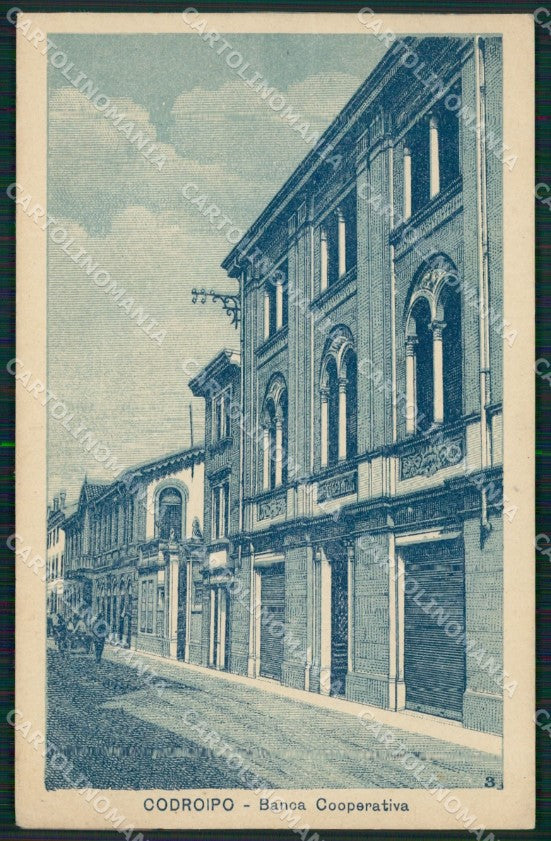 Udine Codroipo Banca PIEGHINA cartolina QZ8799 – fronte