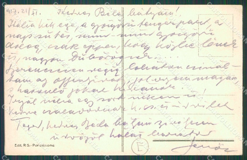 Udine Codroipo Banca PIEGHINA cartolina QZ8799 – retro
