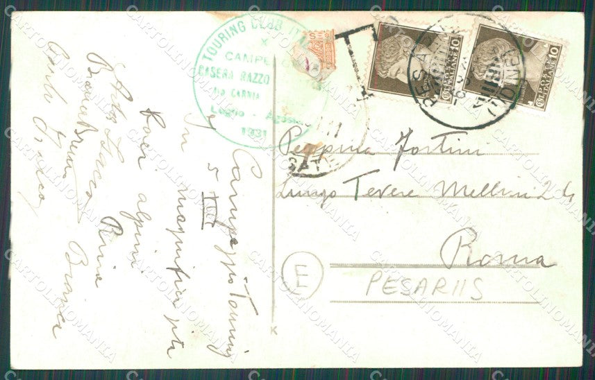 Udine Prato Carnico Pesariis Campeggio Touring Foto cartolina QZ8802 – retro