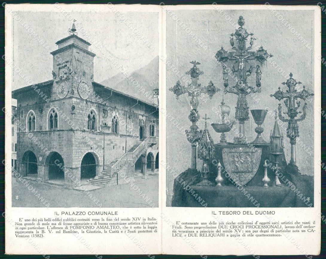 Udine Venzone Mummie Doppia cartolina QZ8829 – fronte