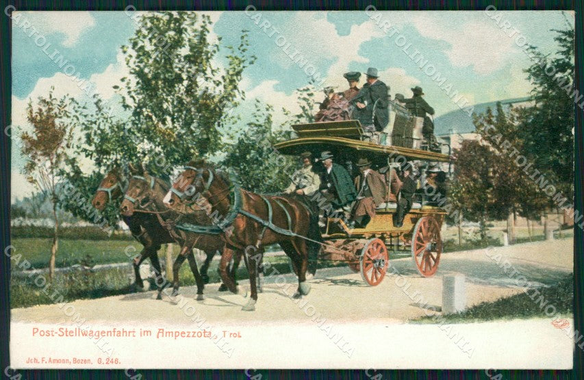 Udine Ampezzo Diligenza Postale Rara cartolina QZ8834 – fronte
