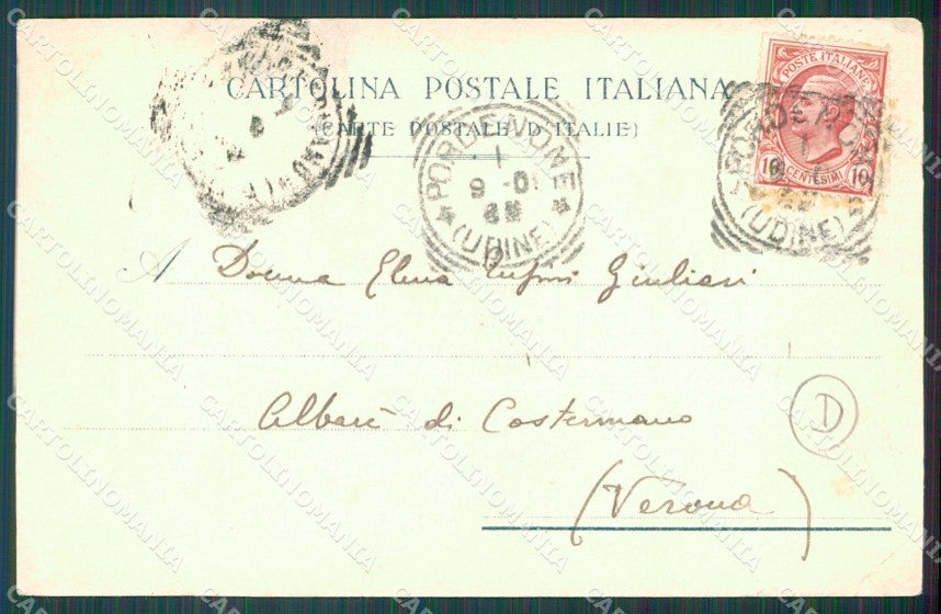 Pordenone Città PIEGHINE cartolina QZ8855 – retro