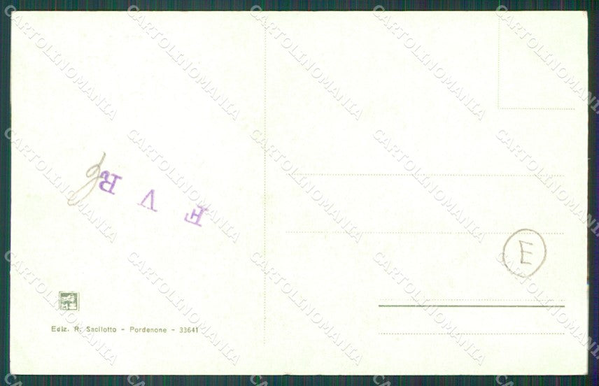 Pordenone Città Militari Lancieri Cavalleria cartolina QZ8861 – retro
