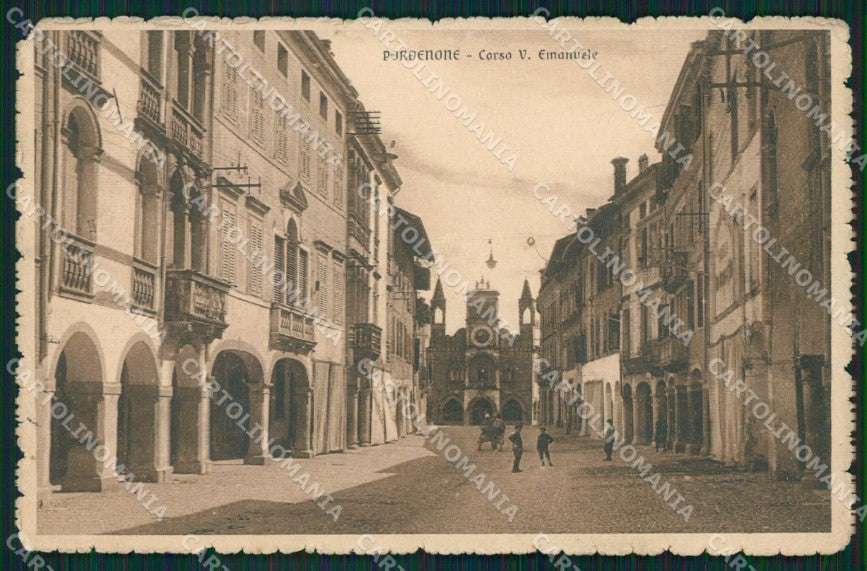 Pordenone Città ANGOLINO STRAPPATO cartolina QZ8864 – fronte