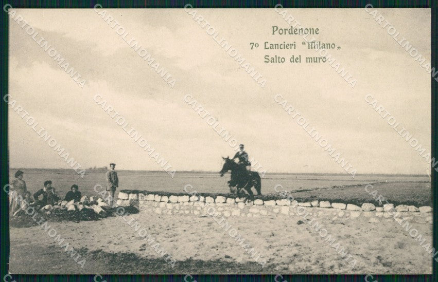 Pordenone Città Militari Lancieri Cavalleria cartolina QZ8867 – fronte