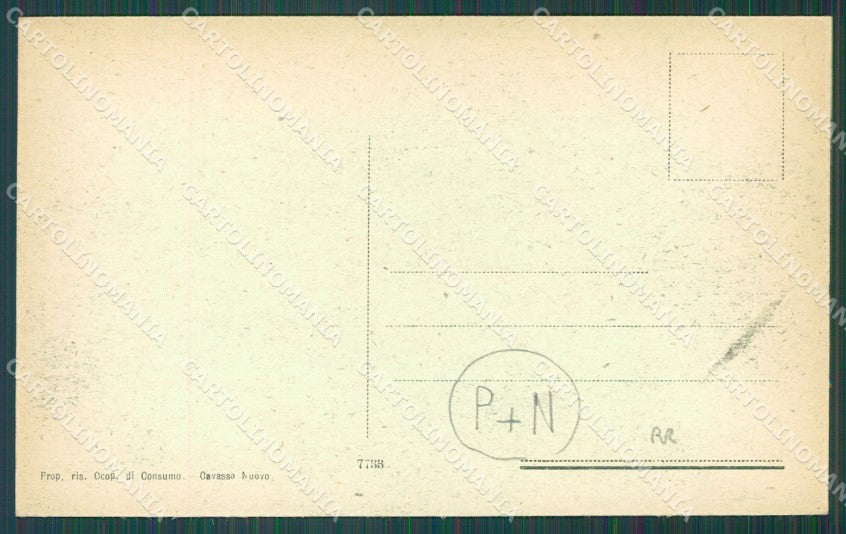 Pordenone Cavasso Nuovo Inaugurazione Vessillo Società Operaia cartolina QZ8886 – retro