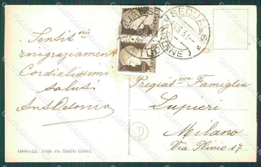 Pordenone Sequals cartolina QZ8909 – retro