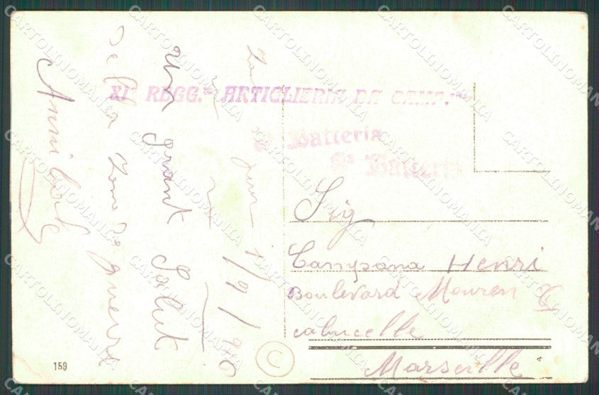 Trieste Città Molo San Carlo Militari cartolina QZ8945 – retro