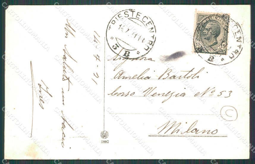 Trieste Città ANGOLINO STRAPPATO cartolina QZ8949 – retro