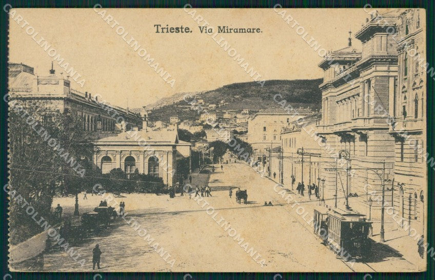 Trieste Città Tram cartolina QZ8954 – fronte