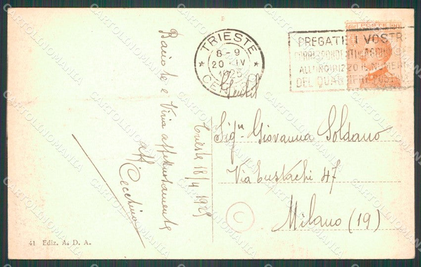 Trieste Città cartolina QZ8967 – retro