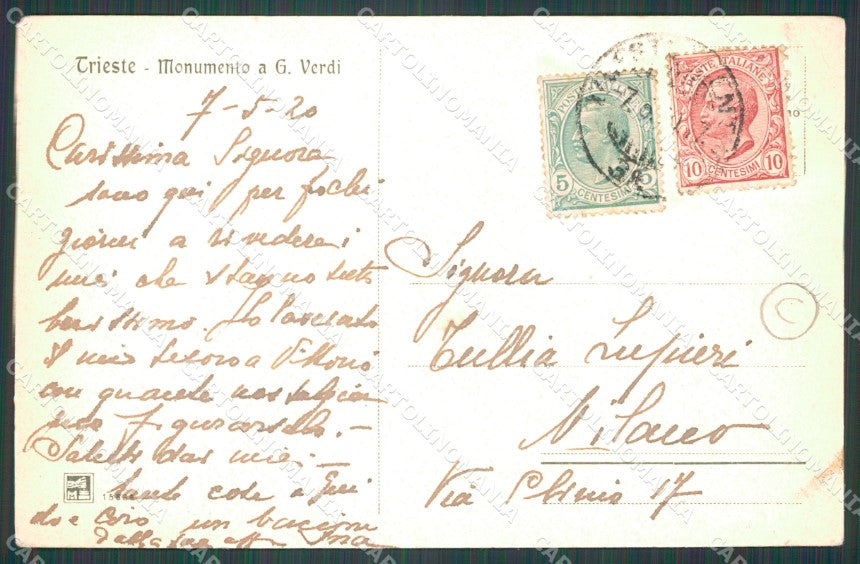Trieste Città cartolina QZ8969 – retro