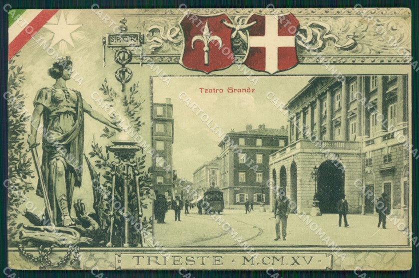 Trieste Città Teatro PIEGHINE cartolina QZ8972 – fronte