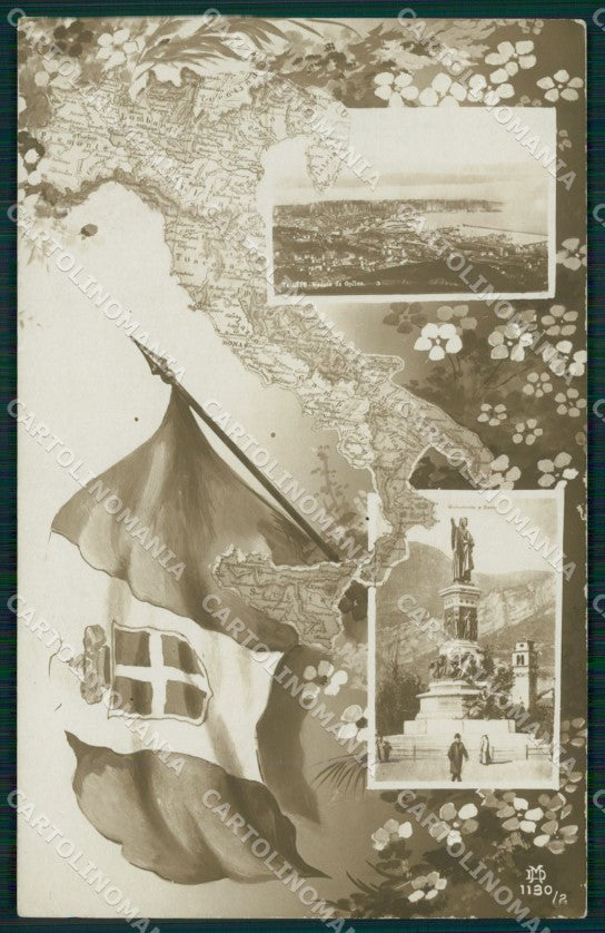 Trieste Città Vessillo Dante Foto cartolina QZ8980 – fronte