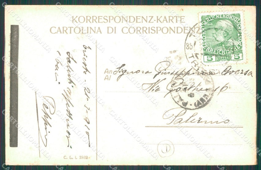 Trieste Barcola PIEGHINA cartolina QZ8989 – retro