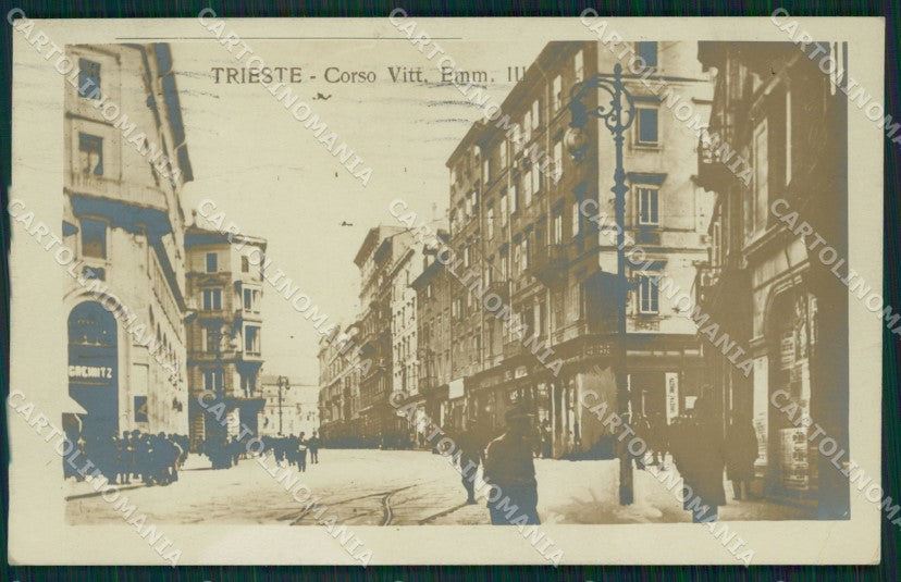 Trieste Città PIEGHINA Foto cartolina QZ9014 – fronte