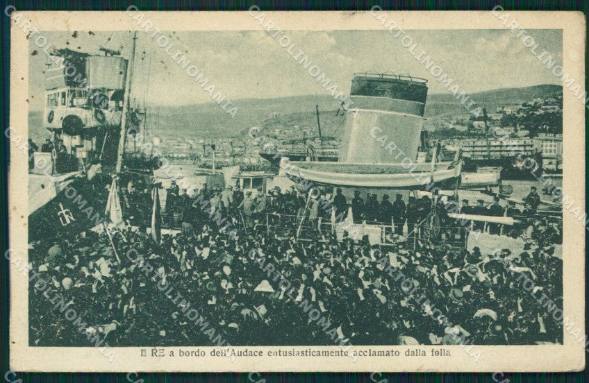 Trieste Città Nave Audace Savoia cartolina QZ9020 – fronte