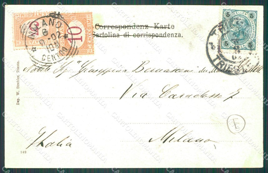 Trieste Città Borsa cartolina QZ9026 – retro