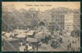Trieste Città Mercato Tram PIEGA cartolina QZ9042 – fronte
