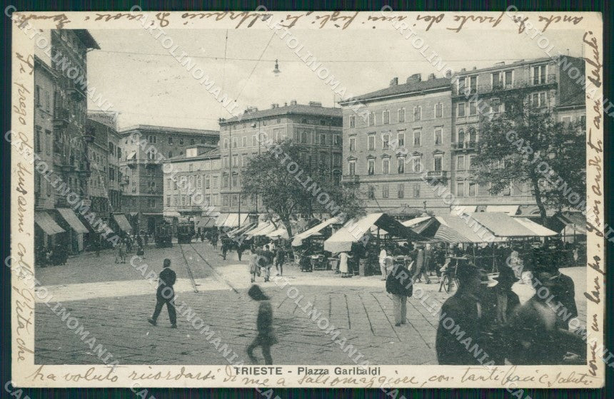 Trieste Città Mercato cartolina QZ9043 – fronte