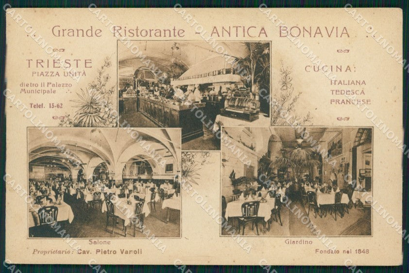 Trieste Città Pubblicitaria PIEGHINA cartolina QZ9047 – fronte