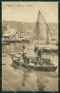 Trieste Barcola Pescatori cartolina QZ9051 – fronte