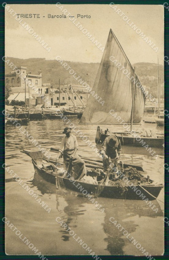 Trieste Barcola Pescatori cartolina QZ9051 – fronte